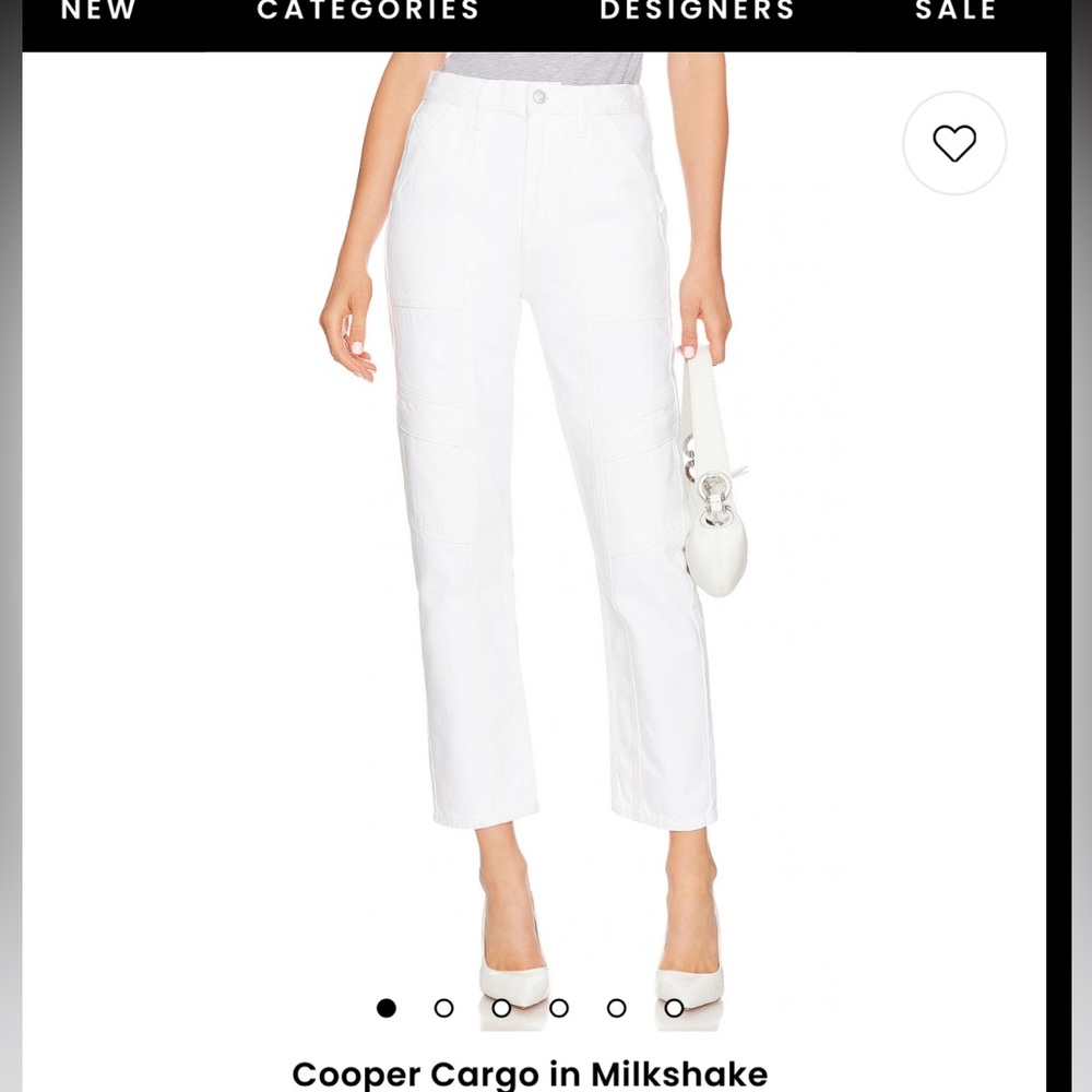 Agolde Cooper Cargo Pants in White